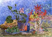 Zygmunt Waliszewski Flowers and fruits oil painting on canvas